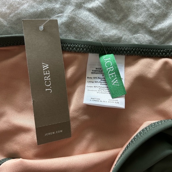 J. Crew Olive and Peach Bikini Bottom - Picture 2 of 3
